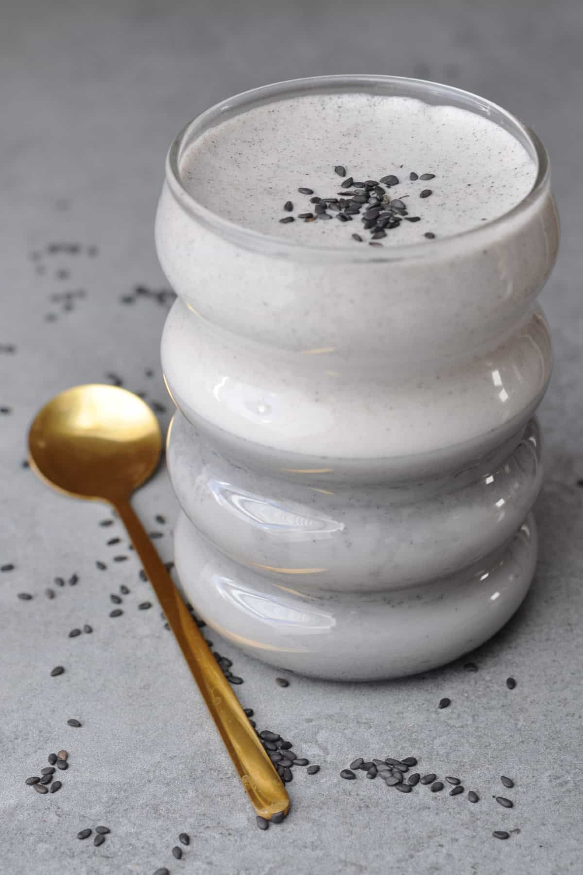 black sesame latte