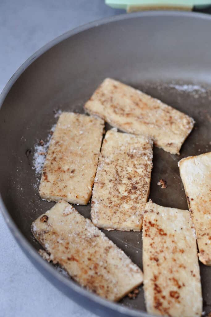 crispy tofu slices