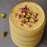 Vegan mango lassi in a glass